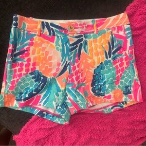 Lilly Pulitzer pineapple Callahan Colorful Women's Shorts 6